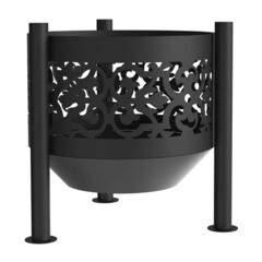 Чаша костровая Ажурная 500 мм коническое дно 3 ножки - фото 1