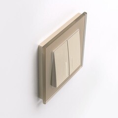 Выключатель Werkel двухклавишный встраиваемый шампань проходной с подсветкой (a050861) - фото 3