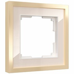 Изображение товара Рамка Werkel Baguette одноместная айвори/латунь (a060233)