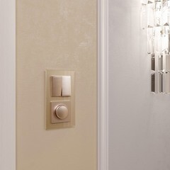 Выключатель Werkel двухклавишный встраиваемый шампань (a050857) - фото 3