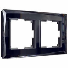 Рамка Werkel Diamant двухместная черная (a051442)
