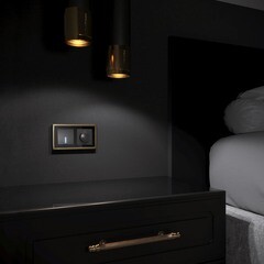 Рамка Werkel Baguette двухместная черная/латунь (a060240) - фото 3