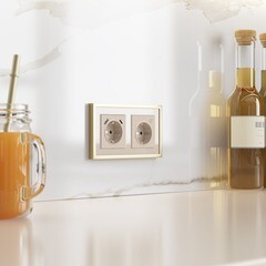 Рамка Werkel Baguette двухместная айвори/латунь (a060235) - фото 4