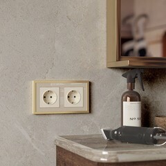 Рамка Werkel Baguette двухместная айвори/латунь (a060235) - фото 3