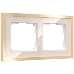 Рамка Werkel Baguette двухместная айвори/латунь (a060235) - фото 1