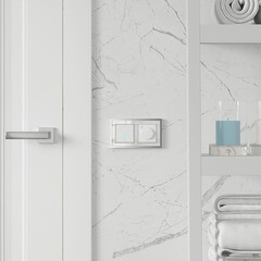 Рамка Werkel Baguette двухместная белая/серебро (a060231) - фото 3