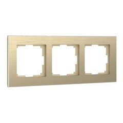 Рамка Werkel Aluminium трехместная шампань (a052314) - фото 1