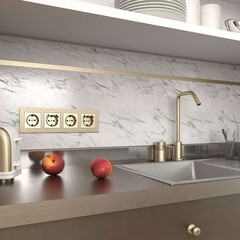 Рамка Werkel Aluminium четырехместная шампань (a052315) - фото 2