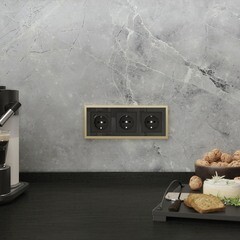 Рамка Werkel Baguette трехместная черная/латунь (a060241) - фото 5