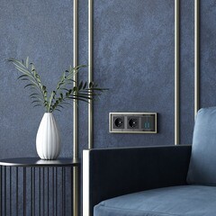 Рамка Werkel Baguette трехместная черная/латунь (a060241) - фото 3