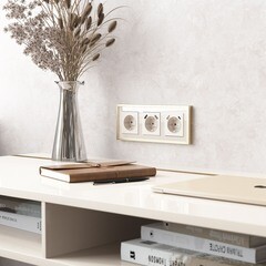 Рамка Werkel Baguette трехместная айвори/латунь (a060236) - фото 5