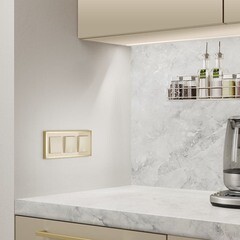 Рамка Werkel Baguette трехместная айвори/латунь (a060236) - фото 4