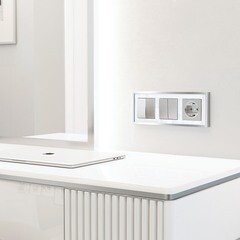 Рамка Werkel Baguette трехместная белая/серебро (a060232) - фото 4