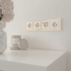 Рамка Werkel Favorit четырехместная молочная (a058816) - фото 3