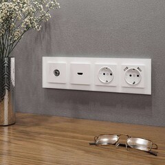 Рамка Werkel Favorit четырехместная белая матовая (a051288) - фото 5