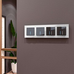 Рамка Werkel Favorit четырехместная белая матовая (a051288) - фото 2