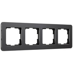 Рамка Werkel Platinum четырехместная алюминий черный (a059219) - фото 1