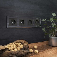 Рамка Werkel Diamant четырехместная черная (a051445) - фото 3