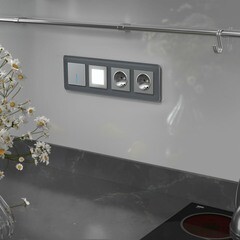 Рамка Werkel Elite четырехместная графит (a057881) - фото 3