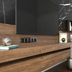 Рамка Werkel Diamant пятиместная черная (a051443) - фото 2