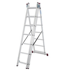 Лестница алюминиевая трансформер трехсекционная 7 ступеней Krause универсальная - фото 8