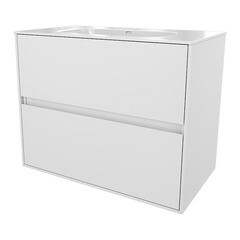 Тумба под раковину Lavelly Cube 80 см подвесная белый глянец (00316626) - фото 16