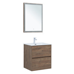 Тумба под раковину Lavelly Cube 60 см подвесная дуб рустик (00316635) - фото 1