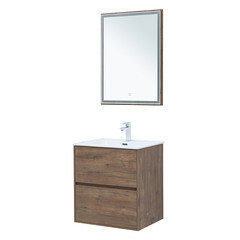 Тумба под раковину Lavelly Cube 60 см подвесная дуб рустик (00316635) - фото 5