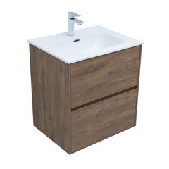 Тумба под раковину Lavelly Cube 60 см подвесная дуб рустик (00316635) - фото 4