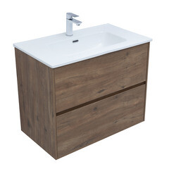 Тумба под раковину Lavelly Cube 80 см подвесная дуб рустик (00316636) - фото 4