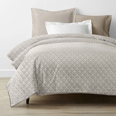 Покрывало 200х220 см Melissa Витраж двустороннее стеганое серо-бежевое (509172/5) - фото 2