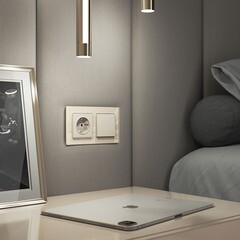 Выключатель Werkel одноклавишный встраиваемый айвори матовый проходной (a059278) - фото 3