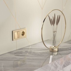 Выключатель Werkel двухклавишный встраиваемый шампань (a050857) - фото 5