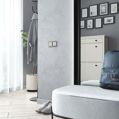 Выключатель Werkel двухклавишный встраиваемый айвори матовый (a059280) - фото 8