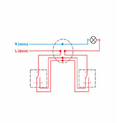Выключатель Werkel одноклавишный встраиваемый черный проходной (a052055) - фото 3
