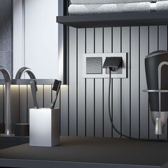 Выключатель Werkel одноклавишный встраиваемый черный проходной (a052055) - фото 2