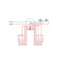 Выключатель Werkel двухклавишный встраиваемый белый проходной (a052032) - фото 5