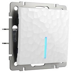 Изображение товара Выключатель Werkel одноклавишный встраиваемый белый с подсветкой (a052030)