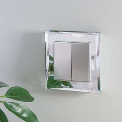 Выключатель Werkel двухклавишный встраиваемый серебряный проходной (a051509) - фото 4