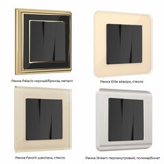 Выключатель Werkel трехклавишный встраиваемый черный матовый (a051596) - фото 5