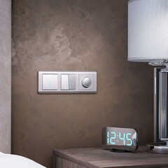 Выключатель Werkel одноклавишный встраиваемый серебряный рифленый с подсветкой (a051364) - фото 5