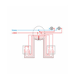 Выключатель Werkel двухклавишный встраиваемый черный проходной (a052060) - фото 7