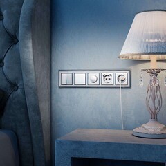 Выключатель Werkel двухклавишный встраиваемый серебряный с подсветкой (a051524) - фото 7