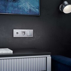 Выключатель Werkel двухклавишный встраиваемый серебряный с подсветкой (a051524) - фото 4