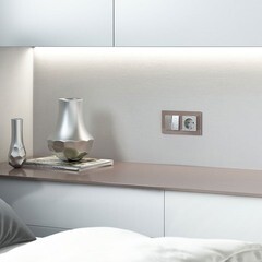 Выключатель Werkel двухклавишный встраиваемый серебряный с подсветкой (a052085) - фото 3