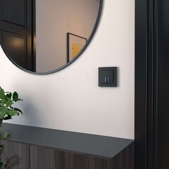 Выключатель Werkel двухклавишный встраиваемый черный с подсветкой (a052062) - фото 3