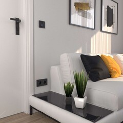 Выключатель Werkel двухклавишный встраиваемый черный с подсветкой (a052062) - фото 4