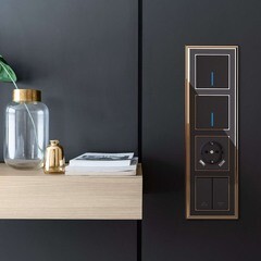 Кнопка управления жалюзи Werkel встраиваемая черная матовая (a051607) - фото 3