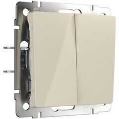 Изображение товара Переключатель Werkel двухклавишный встраиваемый слоновая кость (a058434)