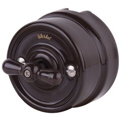 Изображение товара Переключатель Werkel Ретро одноклавишный накладной коричневый (a051057)